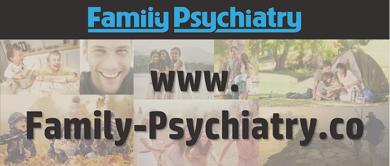 Family Psychiatry website header with collage of people and www.Family-Psychiatry.com