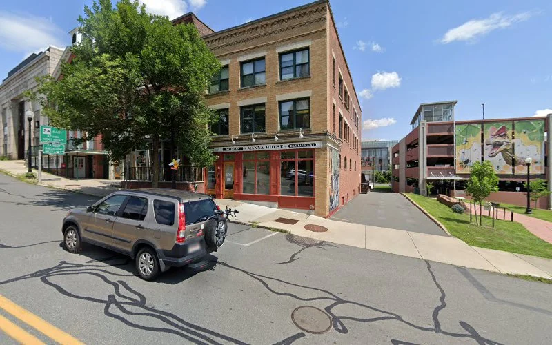 Brick building on street corner housing healthcare services