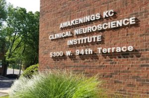 Awakenings KC Clinical Neuroscience Institute building sign at 1400 W. 9th Terrace