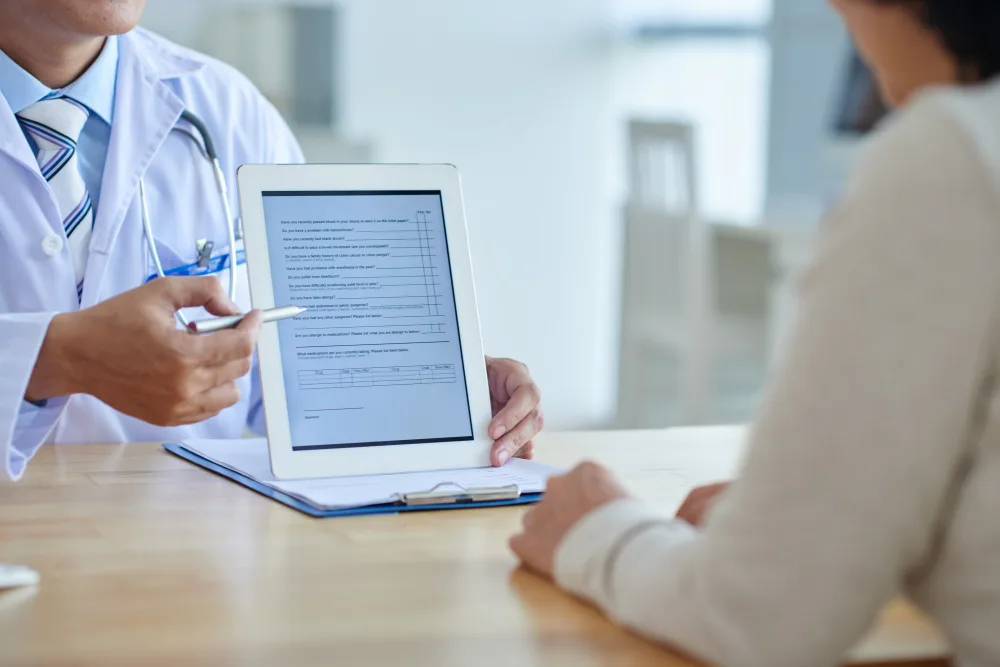 Online digital patient forms