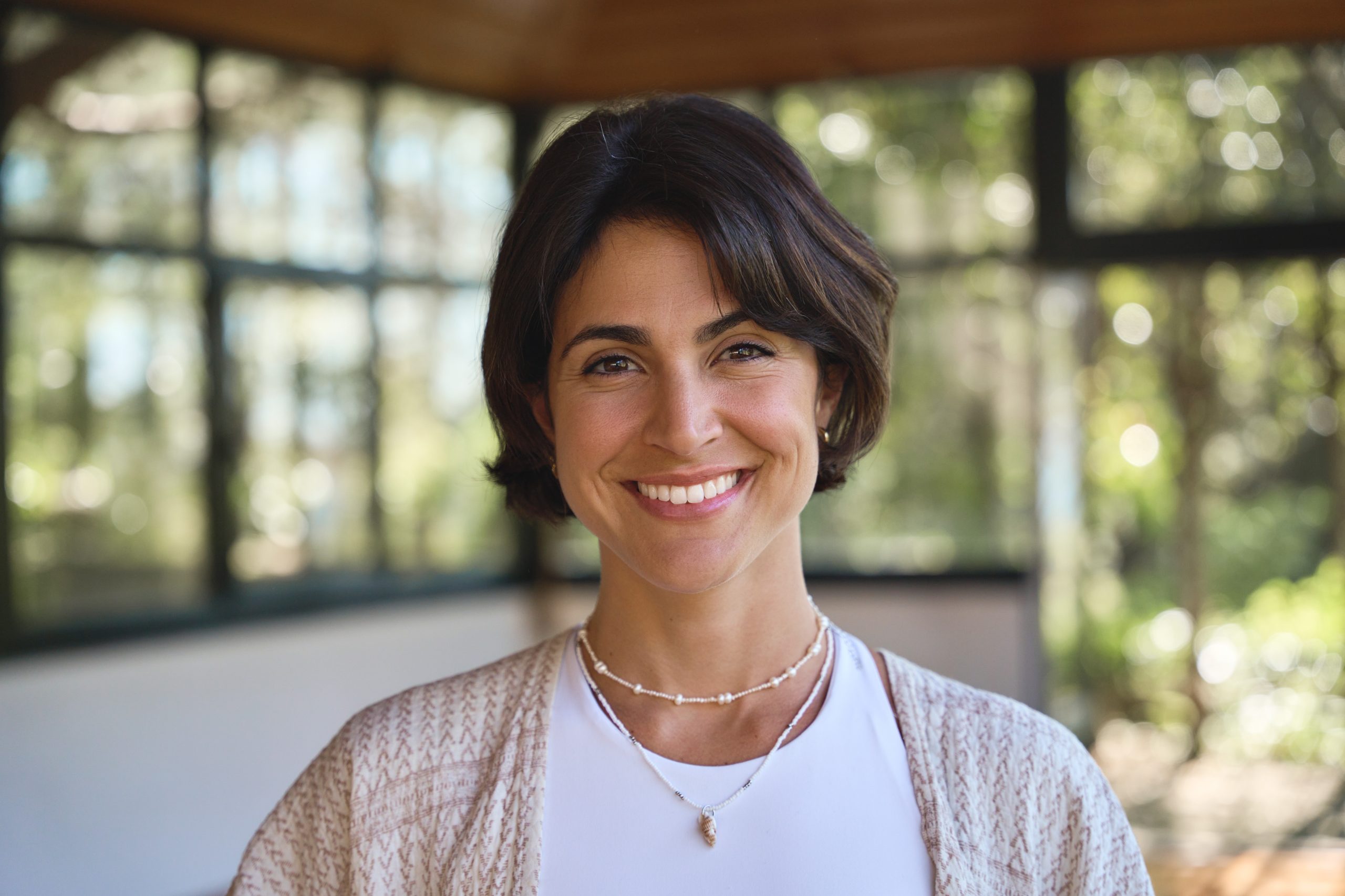 Happy, confident Hispanic woman smiling – SPRAVATO treatment in Alamo, CA