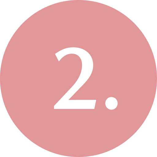 Step 2 indicator in pink circle with white number