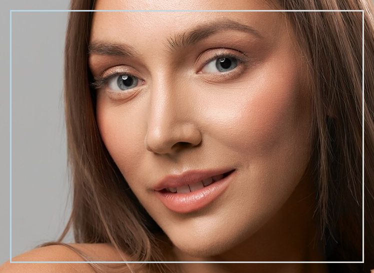 Woman's face showing clear complexion and facial features
